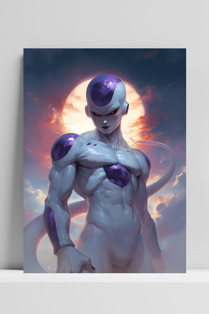 Dragonball Frieza op 3mm aluminium dibond