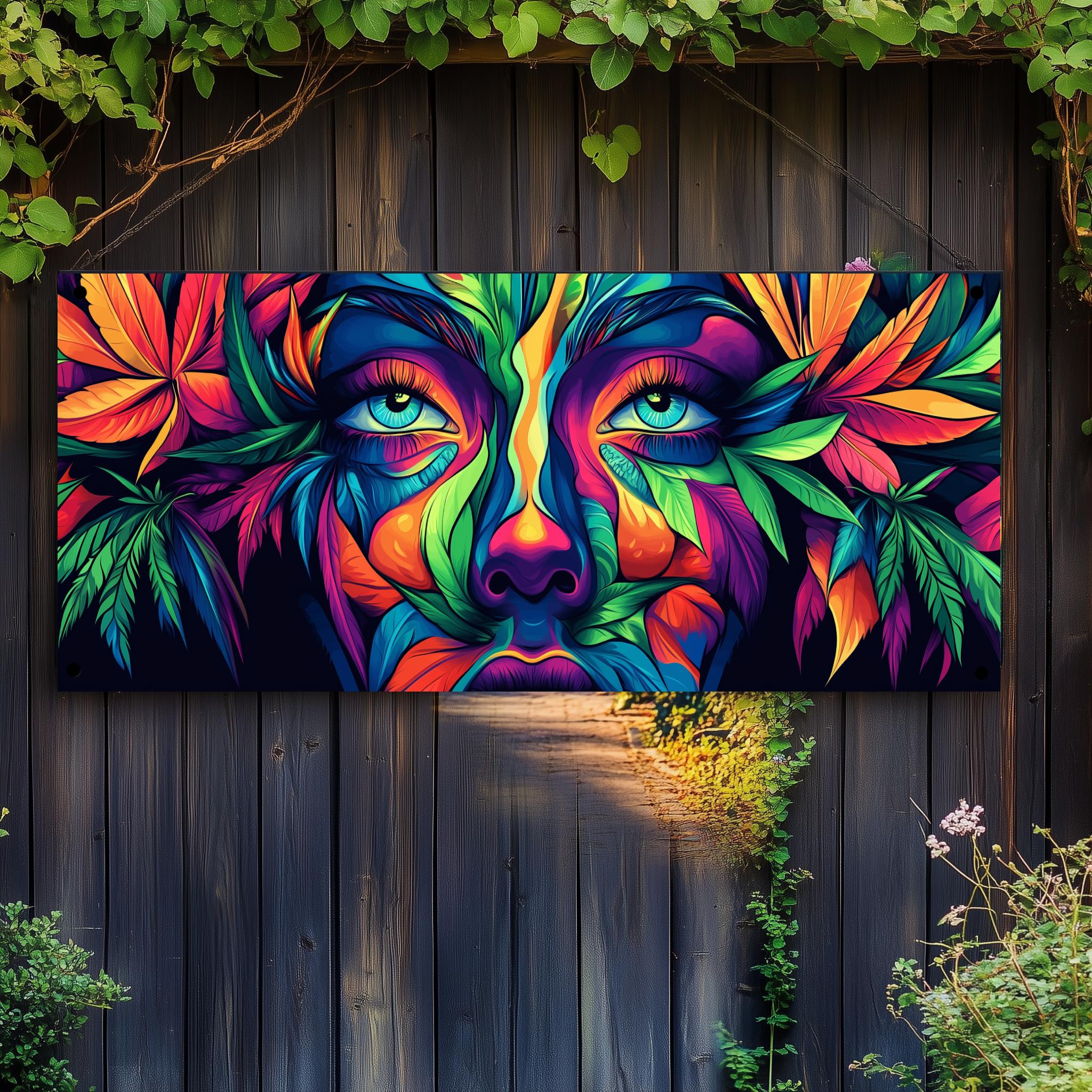 Tuinposter Cannabis Godin van 25 Artstreet