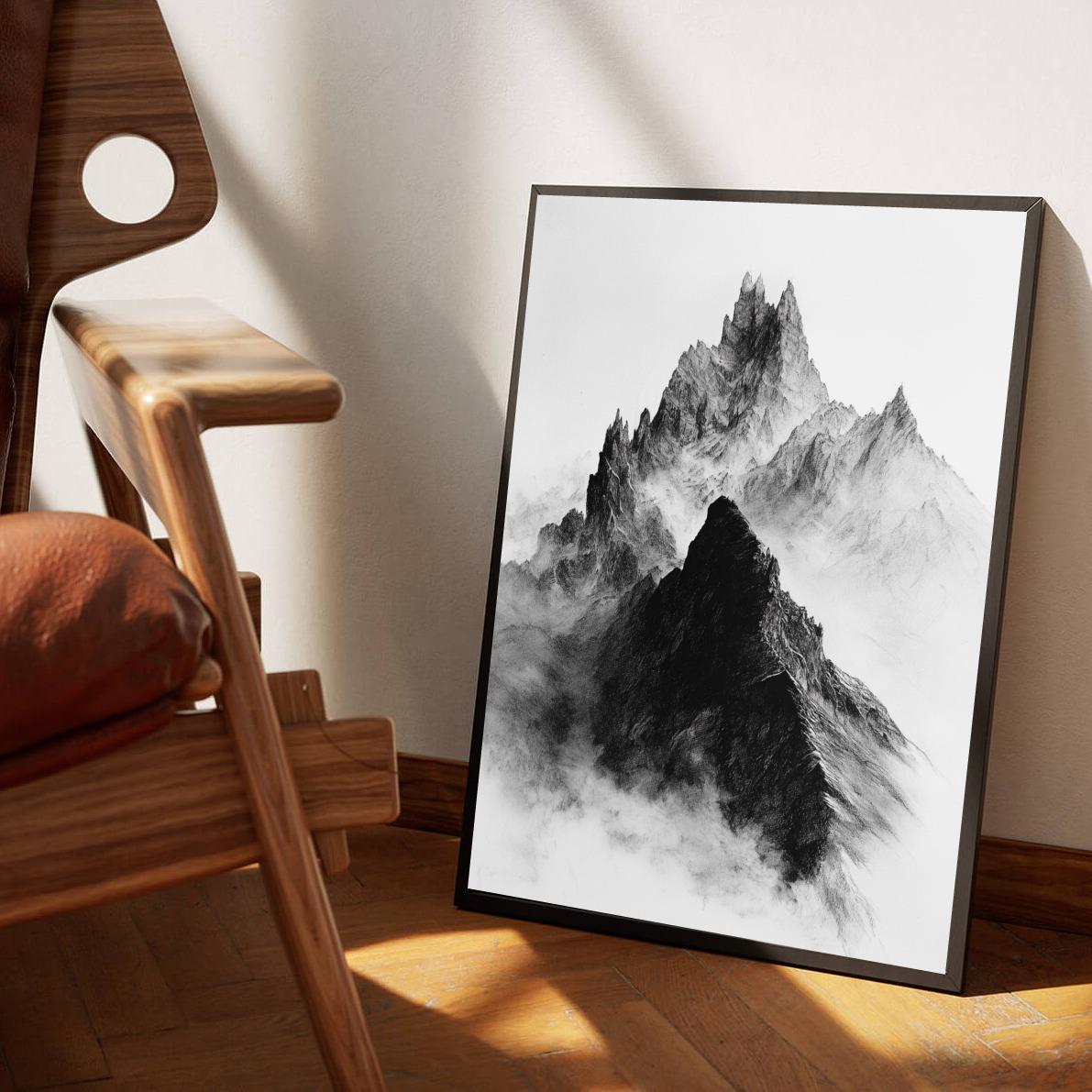 Mountain B&W poster sfeerbeeld 3