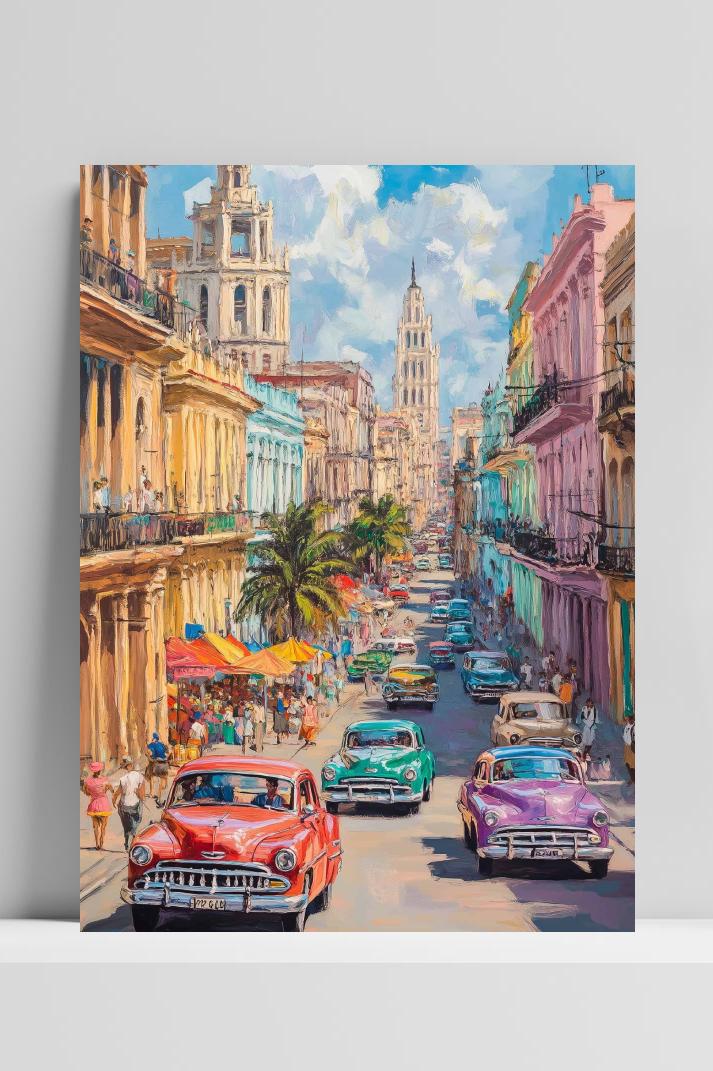 Havana Vintage op 3mm aluminium dibond
