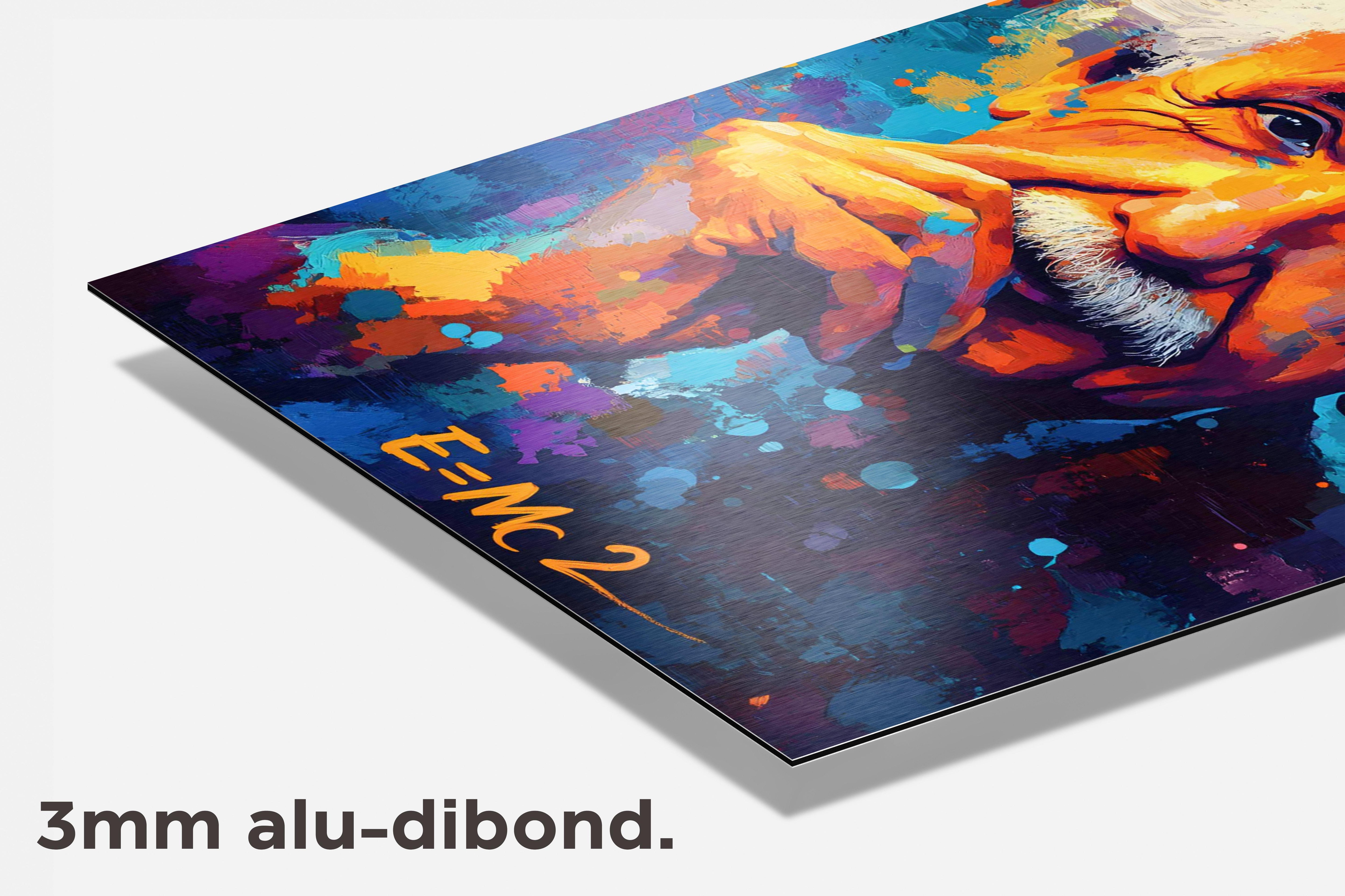 Albert Einstein dibond detail