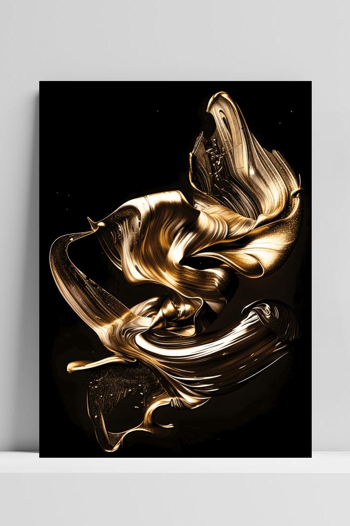 Gouden Werveling op 3mm aluminium dibond