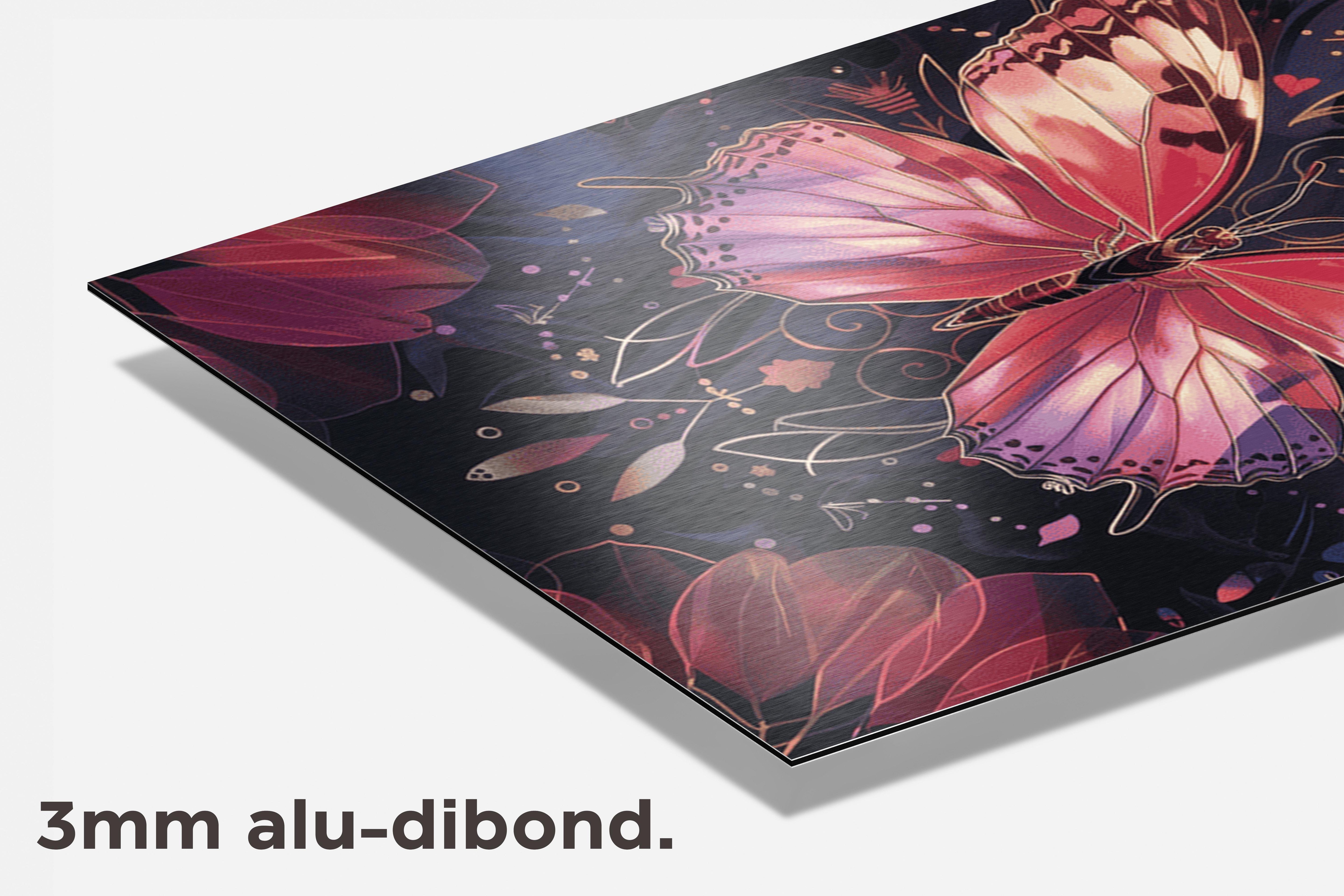 Rode Vlinder dibond detail