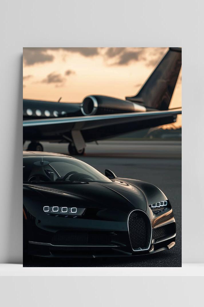 Bugatti op 3mm aluminium dibond