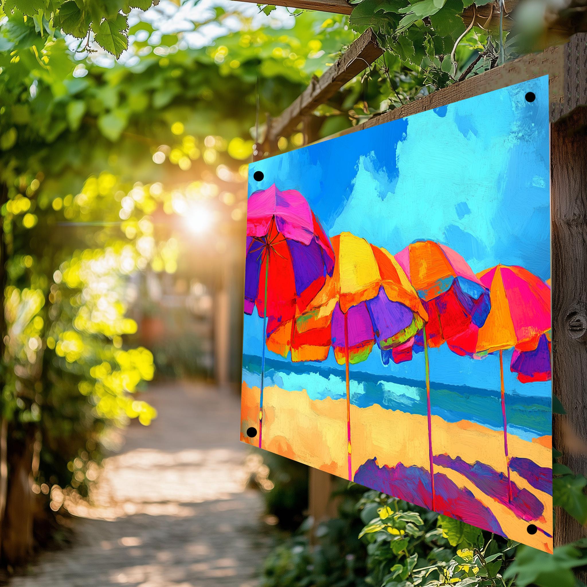Tuinposter Parasols sfeerbeeld 4