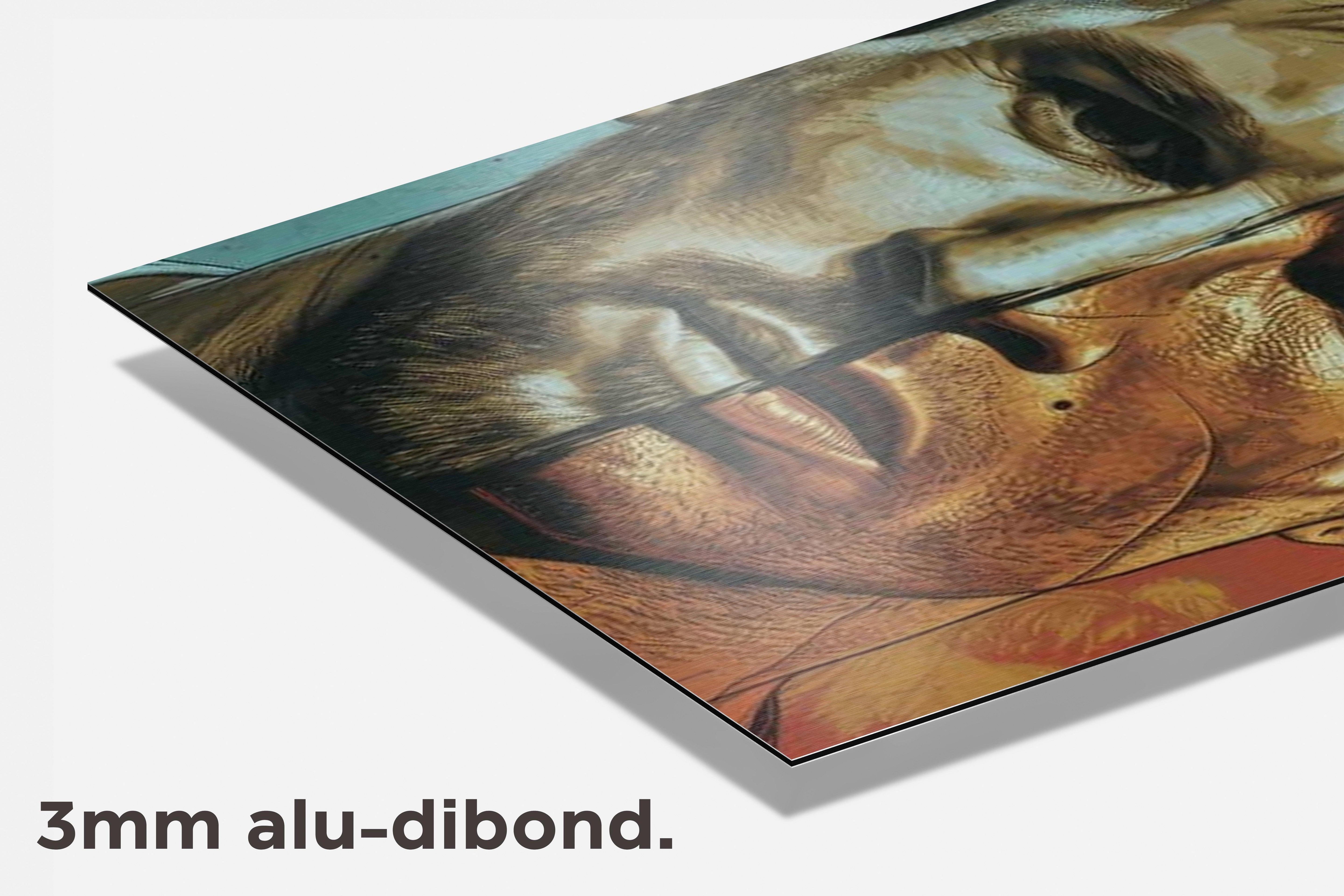 Lionel Messi Cristiano Ronaldo dibond detail