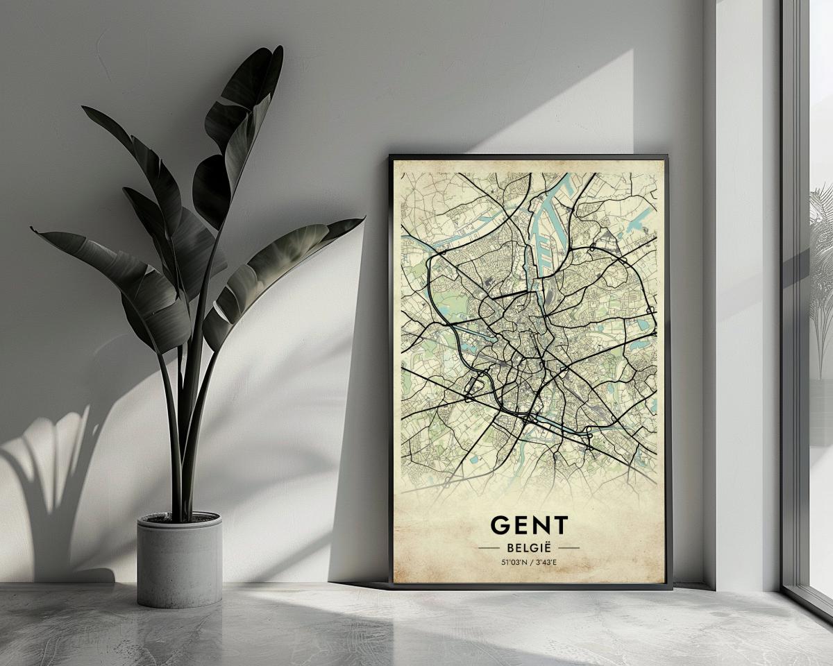 Gent Vintage poster van 25 Artstreet