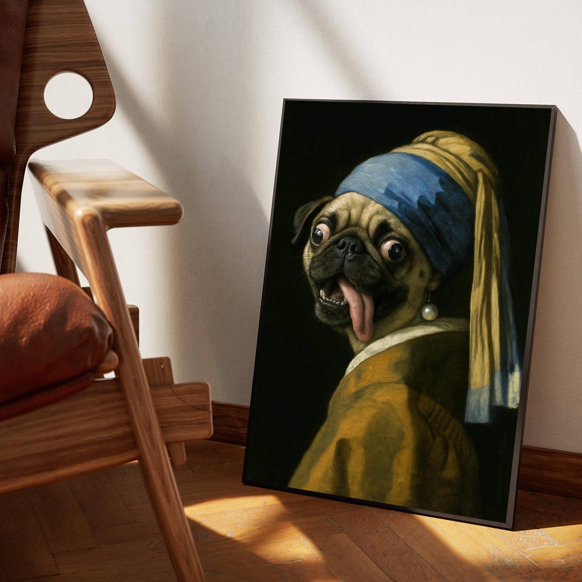 Dog Pearl Earring Geïnspireerd poster sfeerbeeld 1