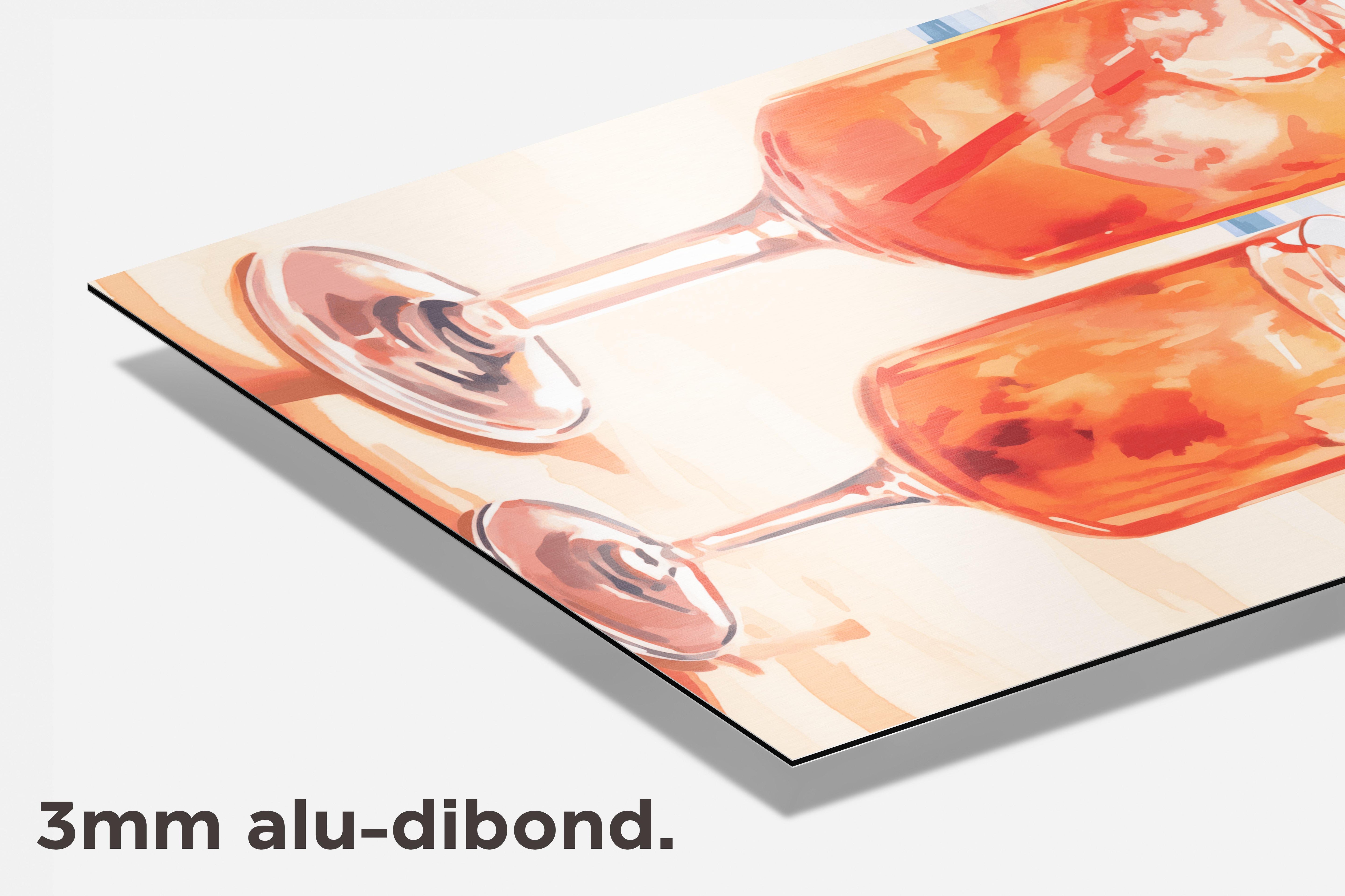 Aperol Spritz Strand dibond detail