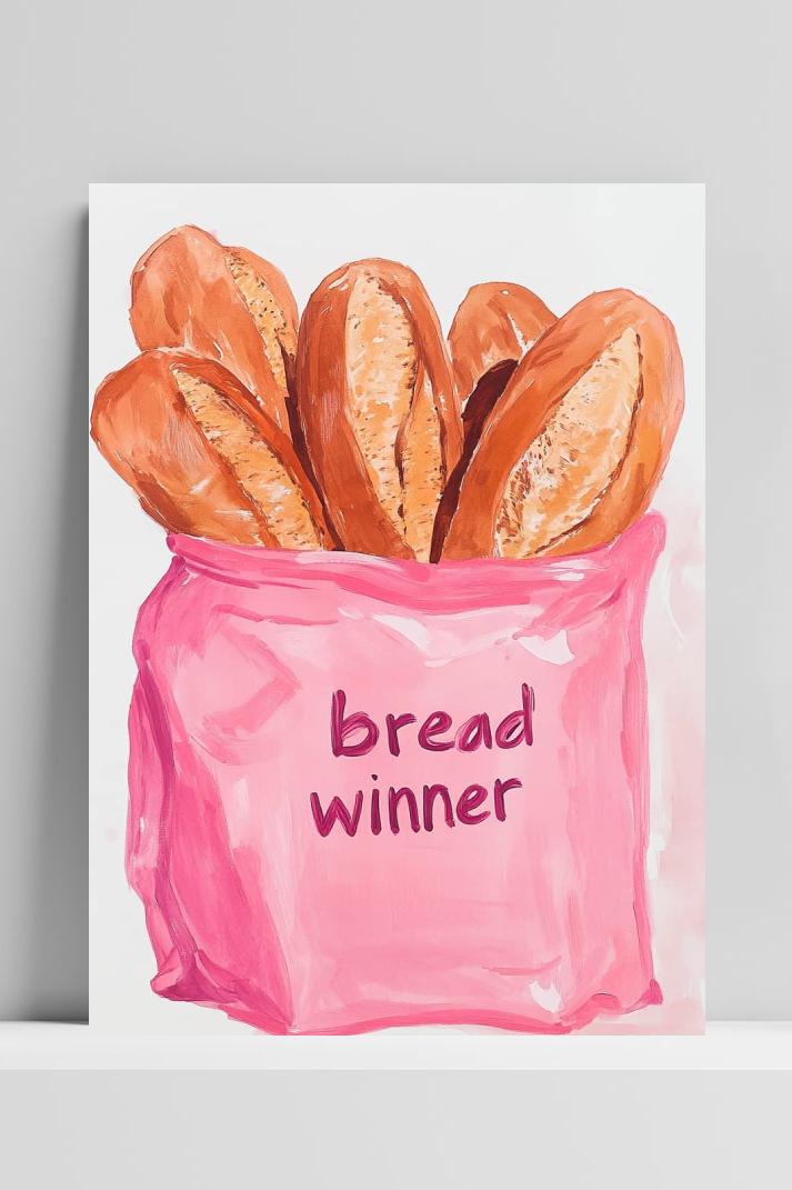 Bread Winner op 3mm aluminium dibond