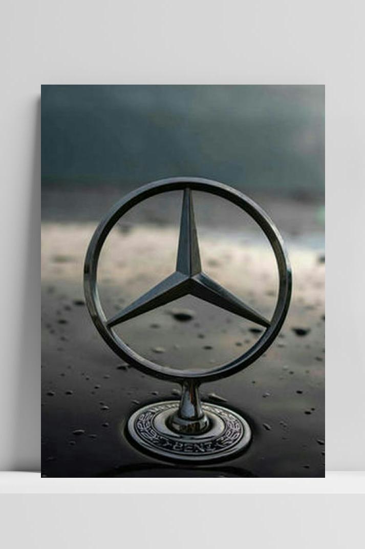 Mercedes Star op 3mm aluminium dibond