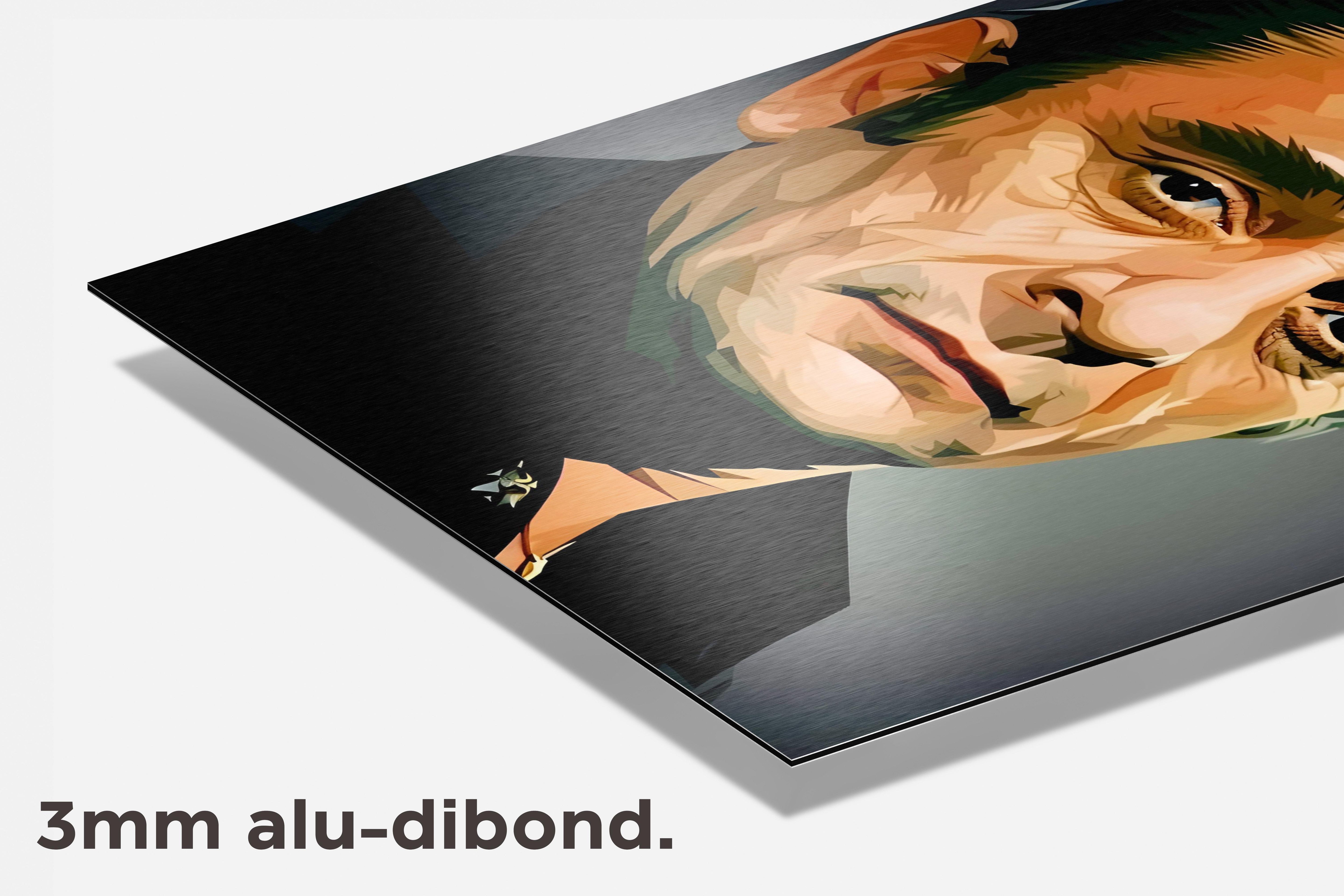 Johnny Cash dibond detail