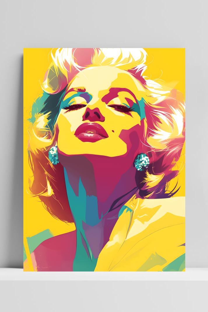 Marilyn Monroe Vintage op 3mm aluminium dibond
