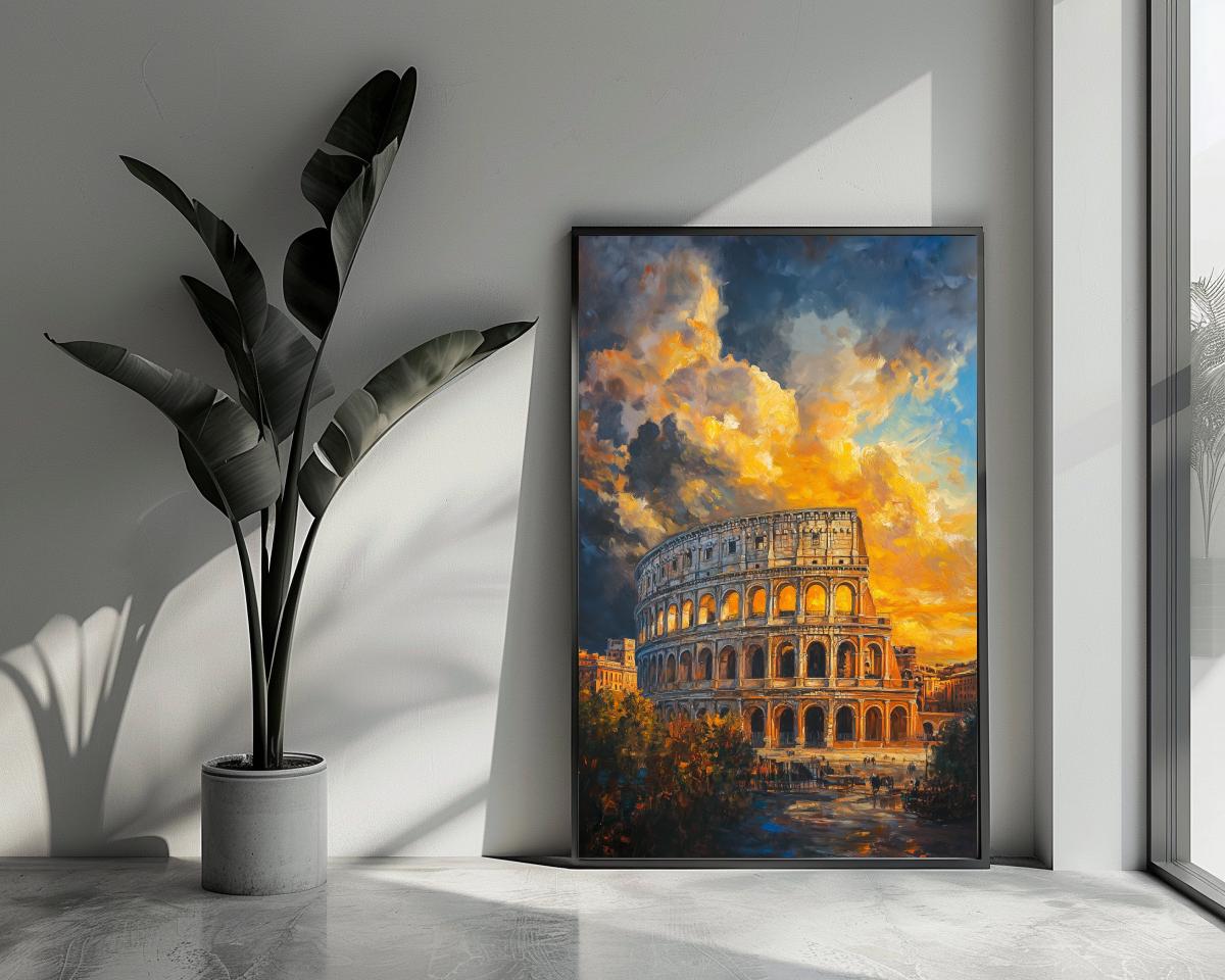 Colosseum Rome Aquarel poster van 25 Artstreet