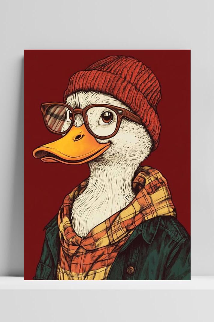 Eend Mode op 3mm aluminium dibond