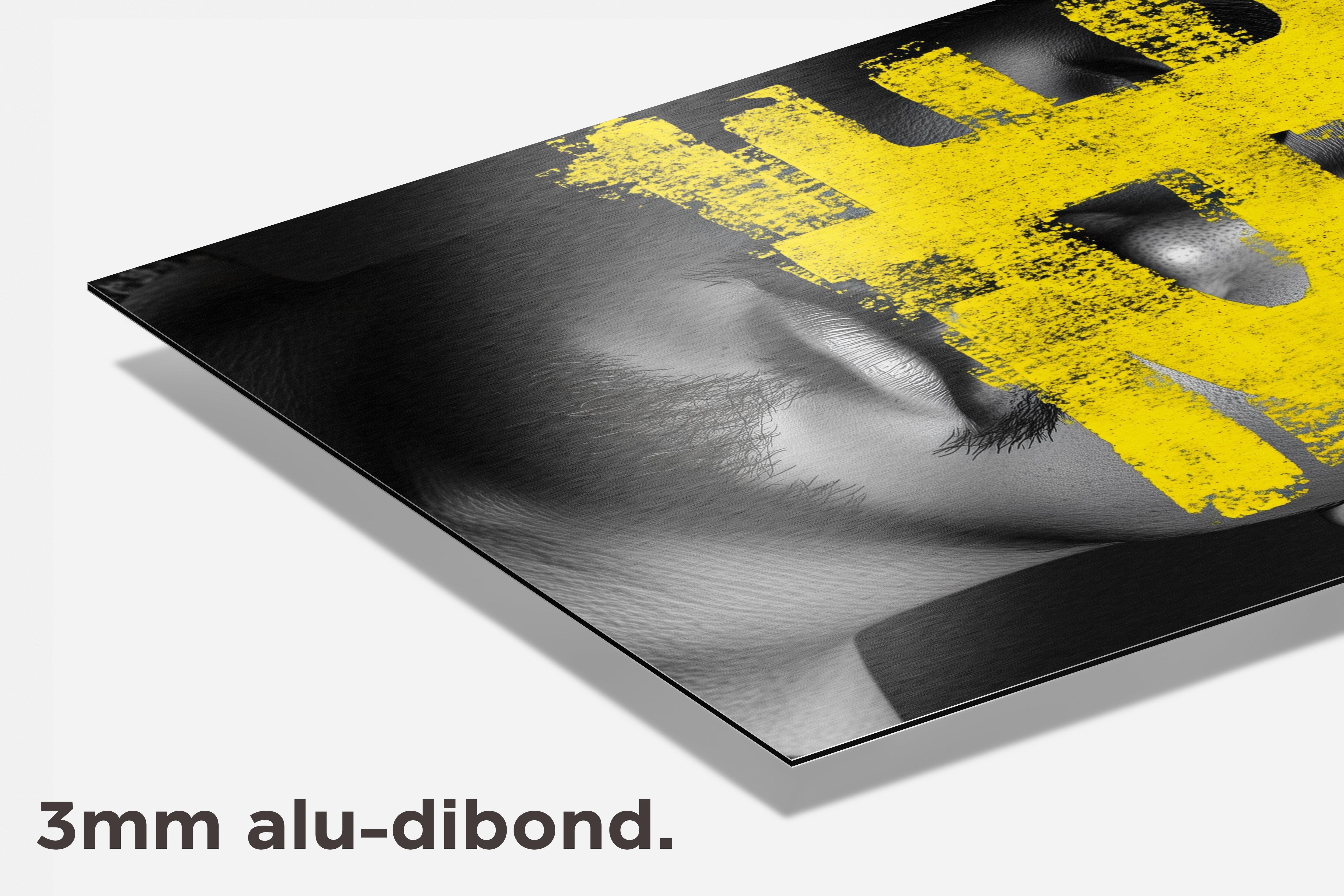 Bitcoin Portret dibond detail