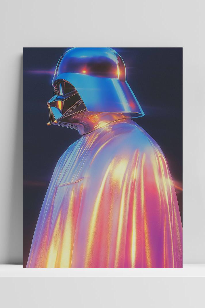 Darth Vader op 3mm aluminium dibond