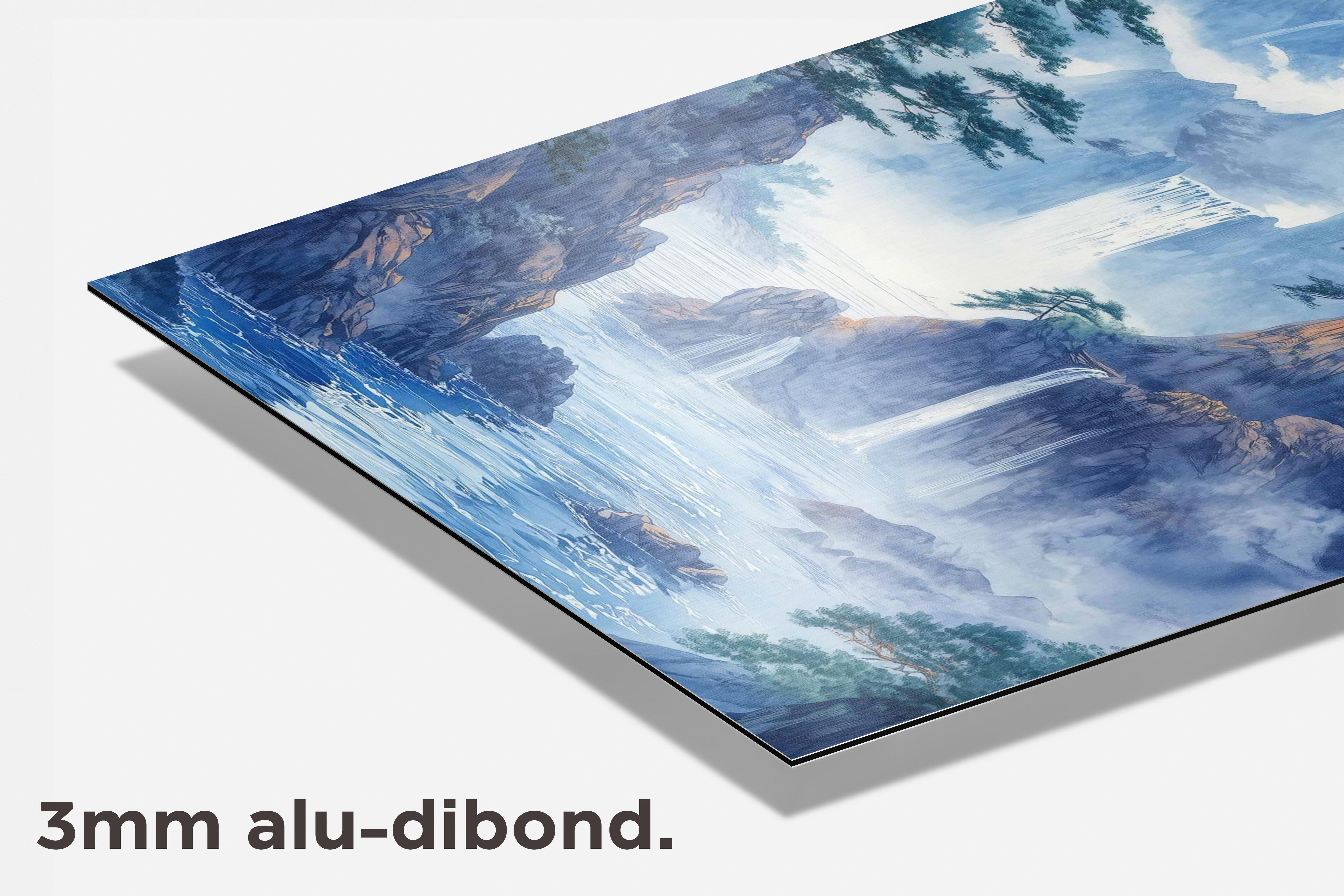 Berg Hokusai dibond detail