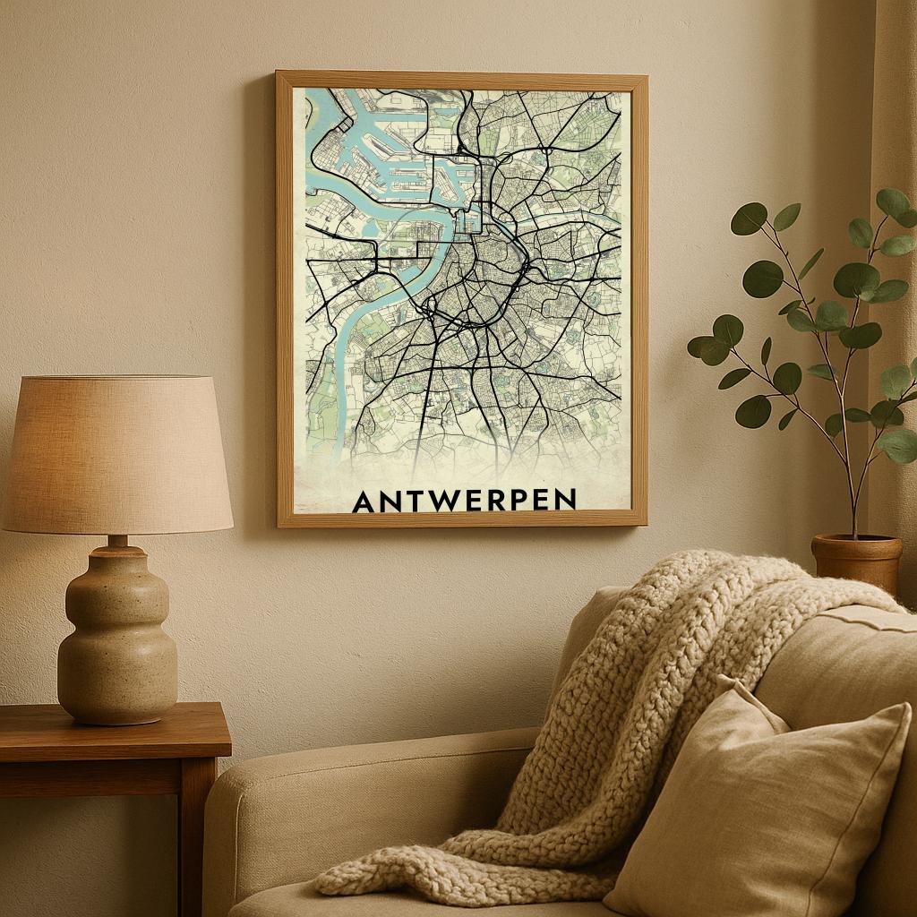 Antwerpen Vintage poster sfeerbeeld 2