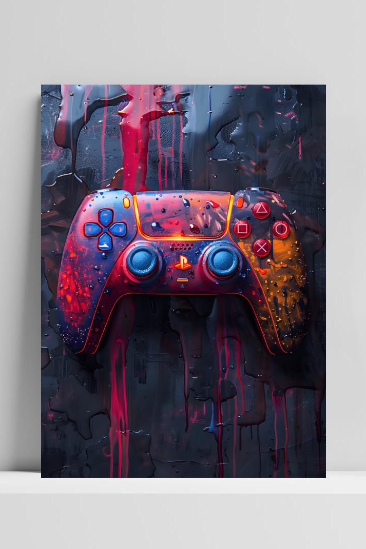 PS5 Controller op 3mm aluminium dibond