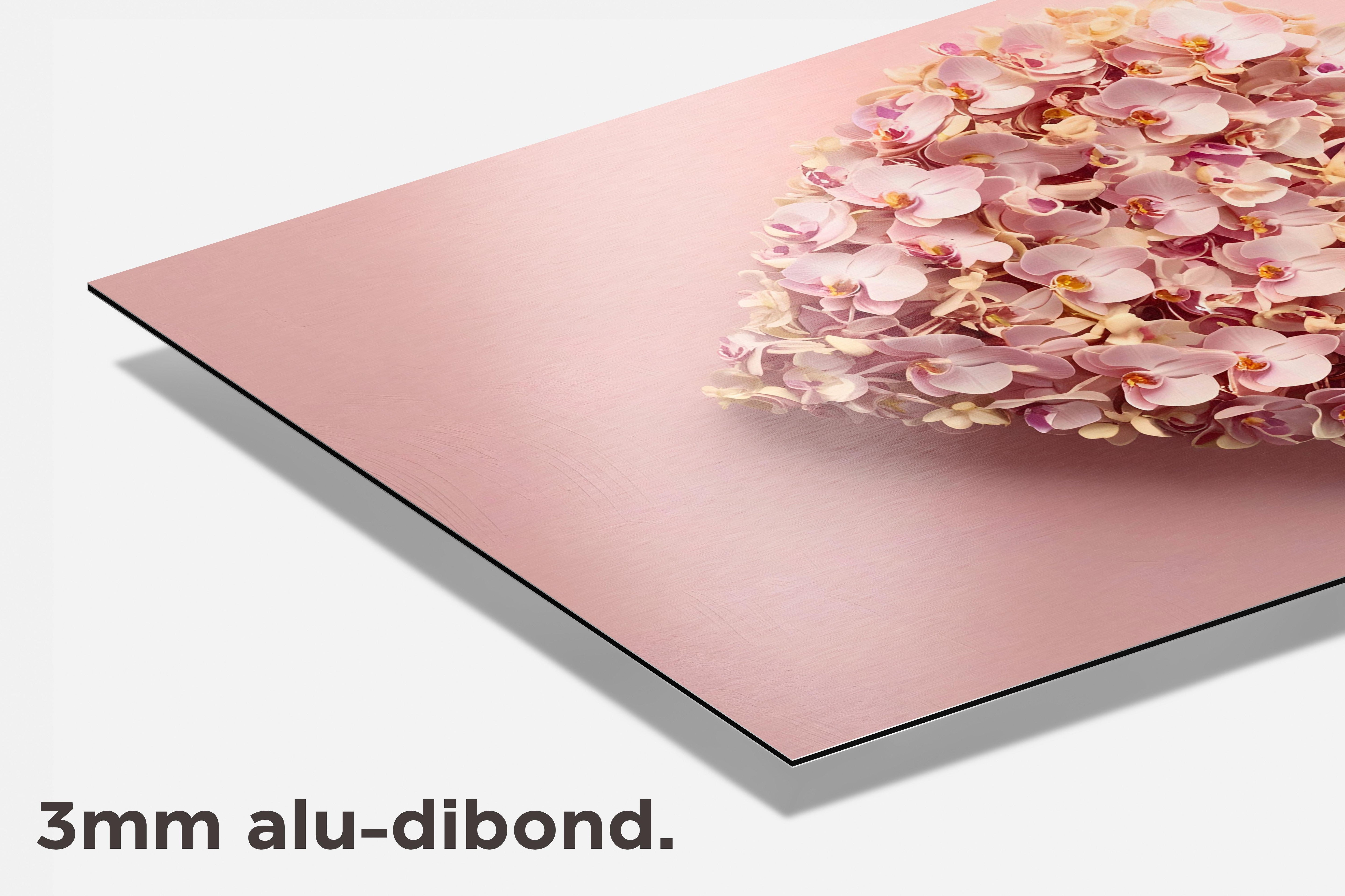 Bloemen Hartvorm dibond detail