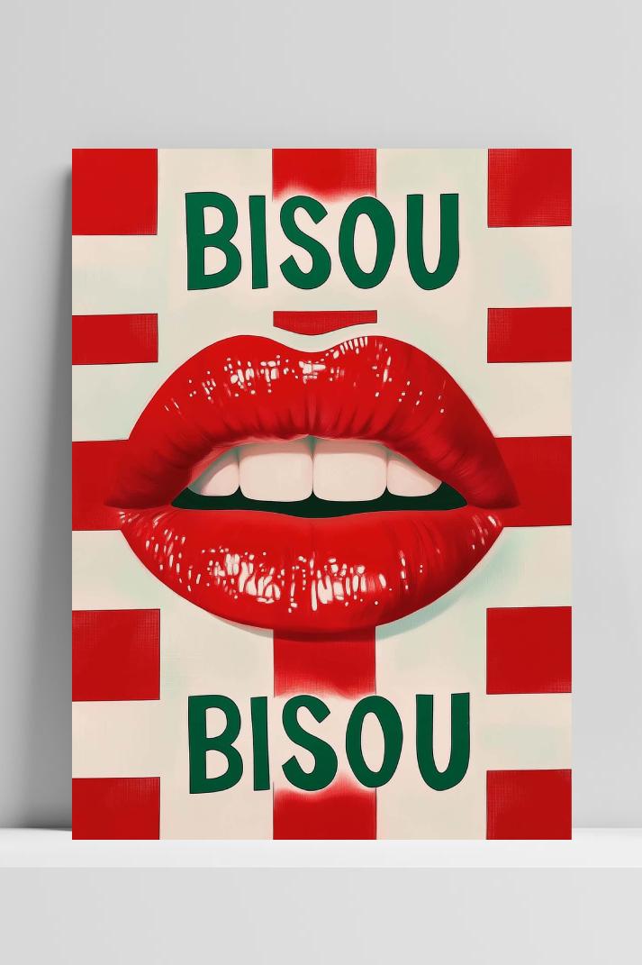 Bisou Text op 3mm aluminium dibond