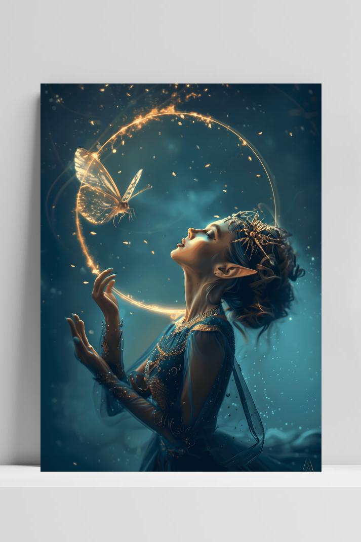 Elf Vlinder op 3mm aluminium dibond