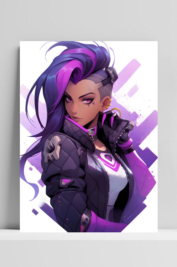 Sombra Overwatch op 3mm aluminium dibond