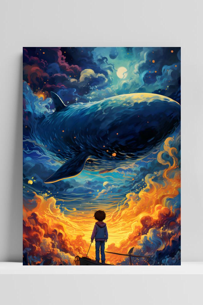 Walvis Droom op 3mm aluminium dibond