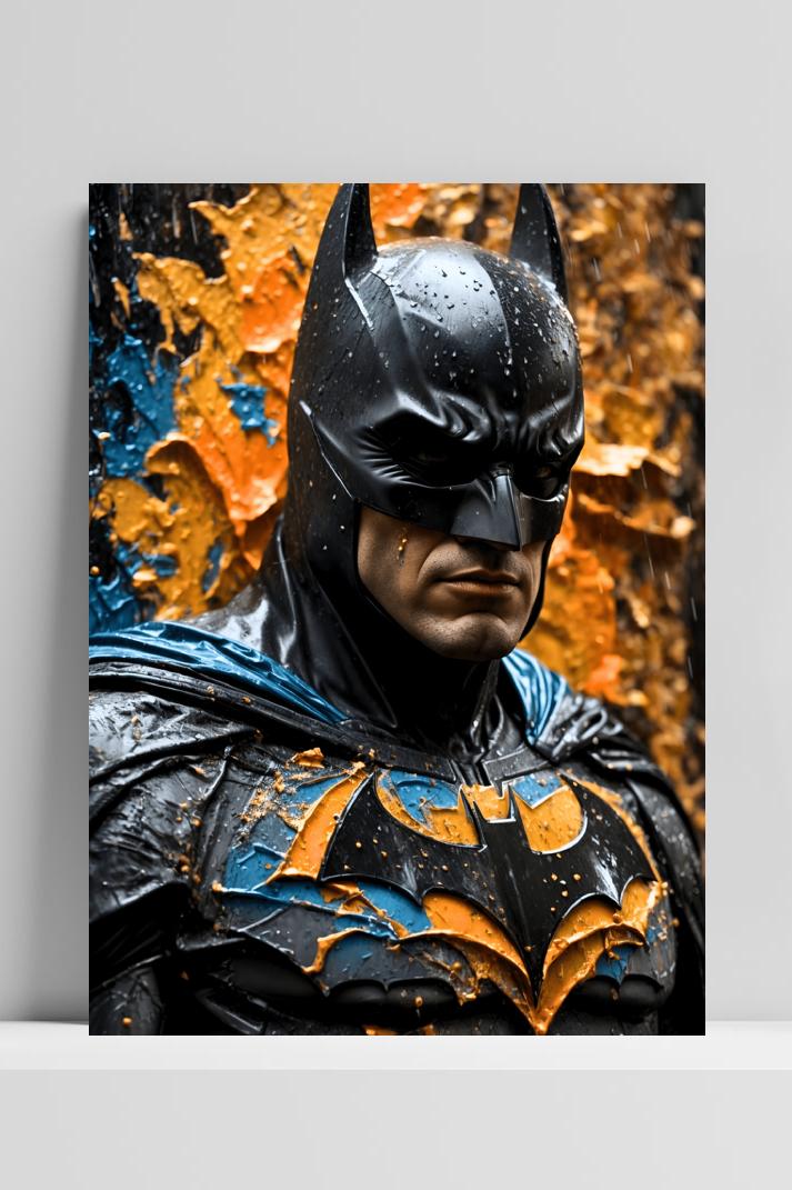 Batman Gouden Verf op 3mm aluminium dibond