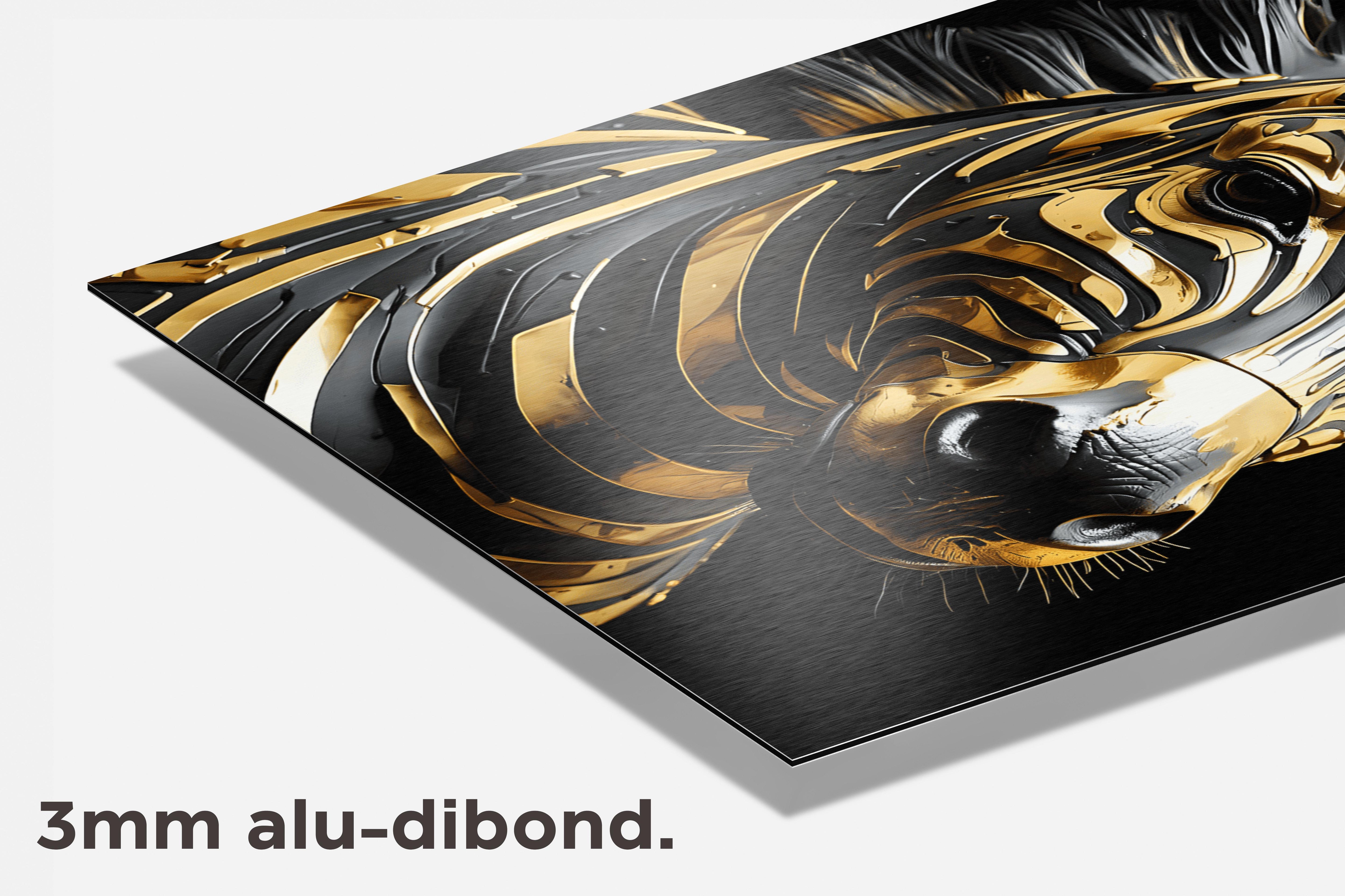 Zebra Goud dibond detail