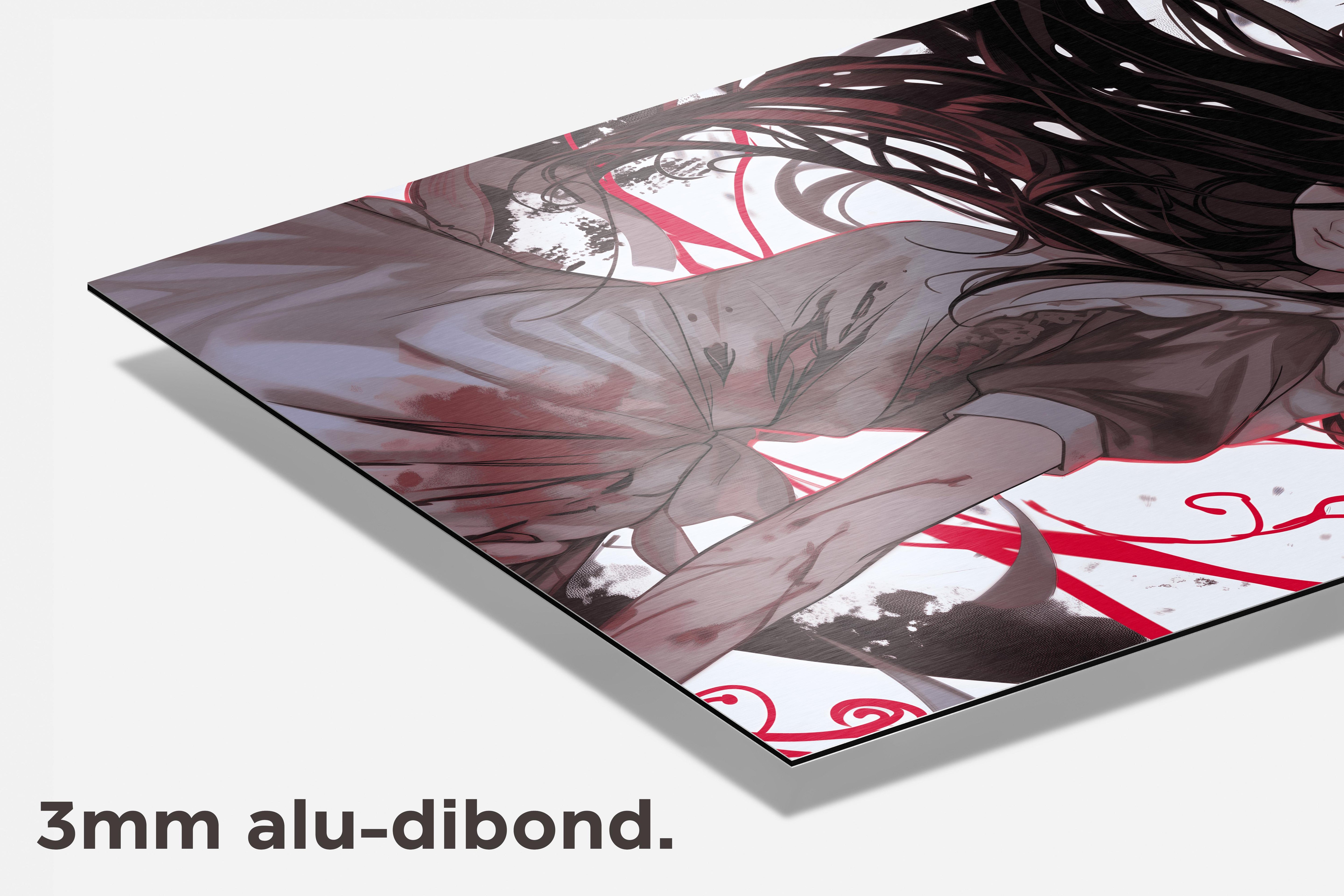 Dodelijk Konijnenmeisje dibond detail