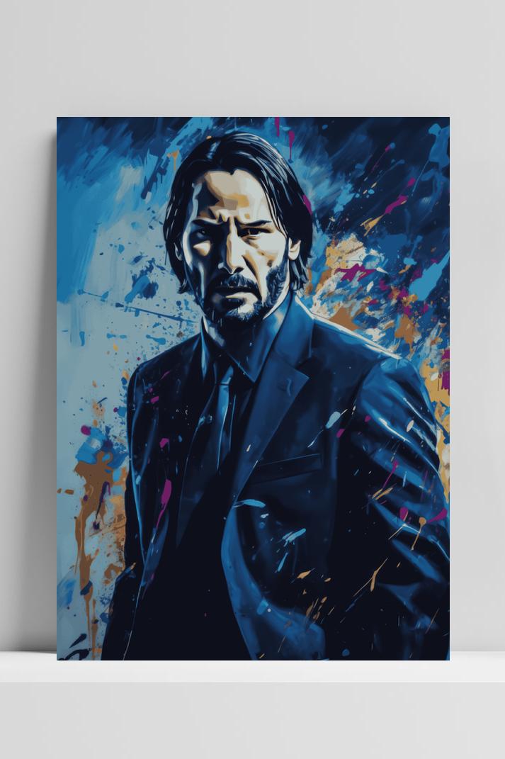 John Wick Abstract op 3mm aluminium dibond