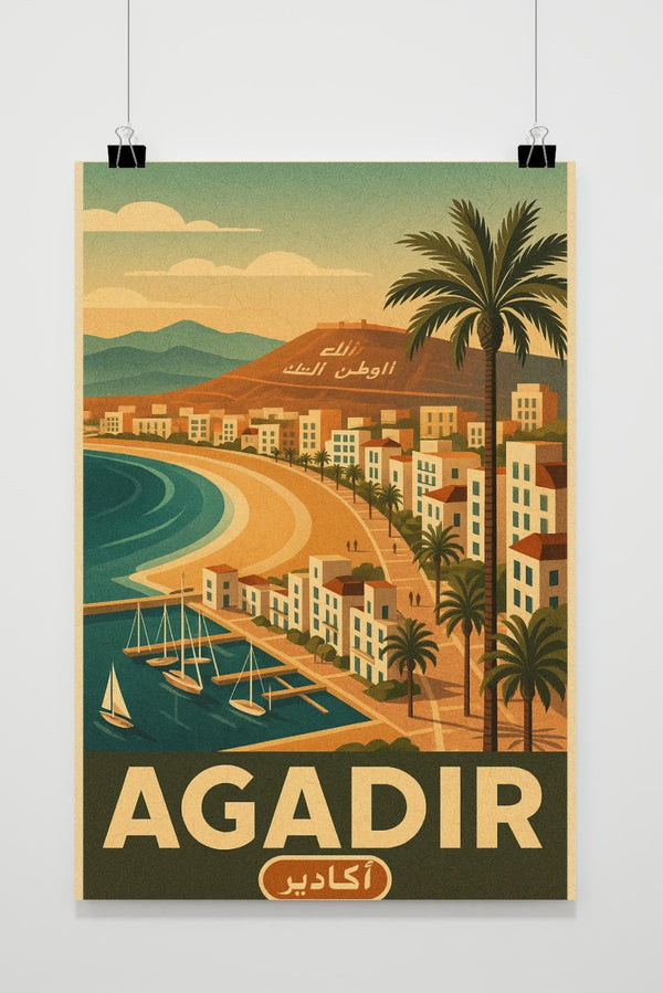 Agadir Morocco Vintage poster