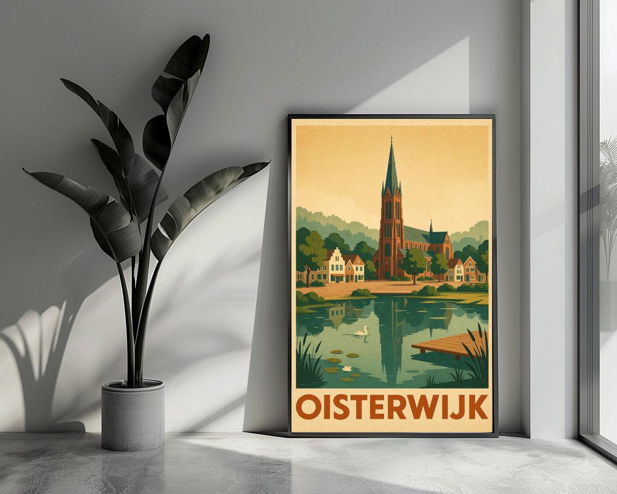 Oisterwijk Text Vintage poster van 25 Artstreet