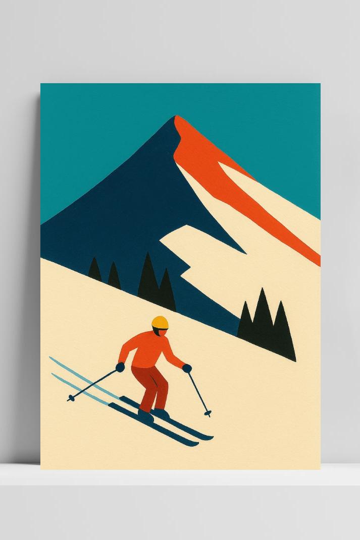Snowboarder Minimalist in an interior