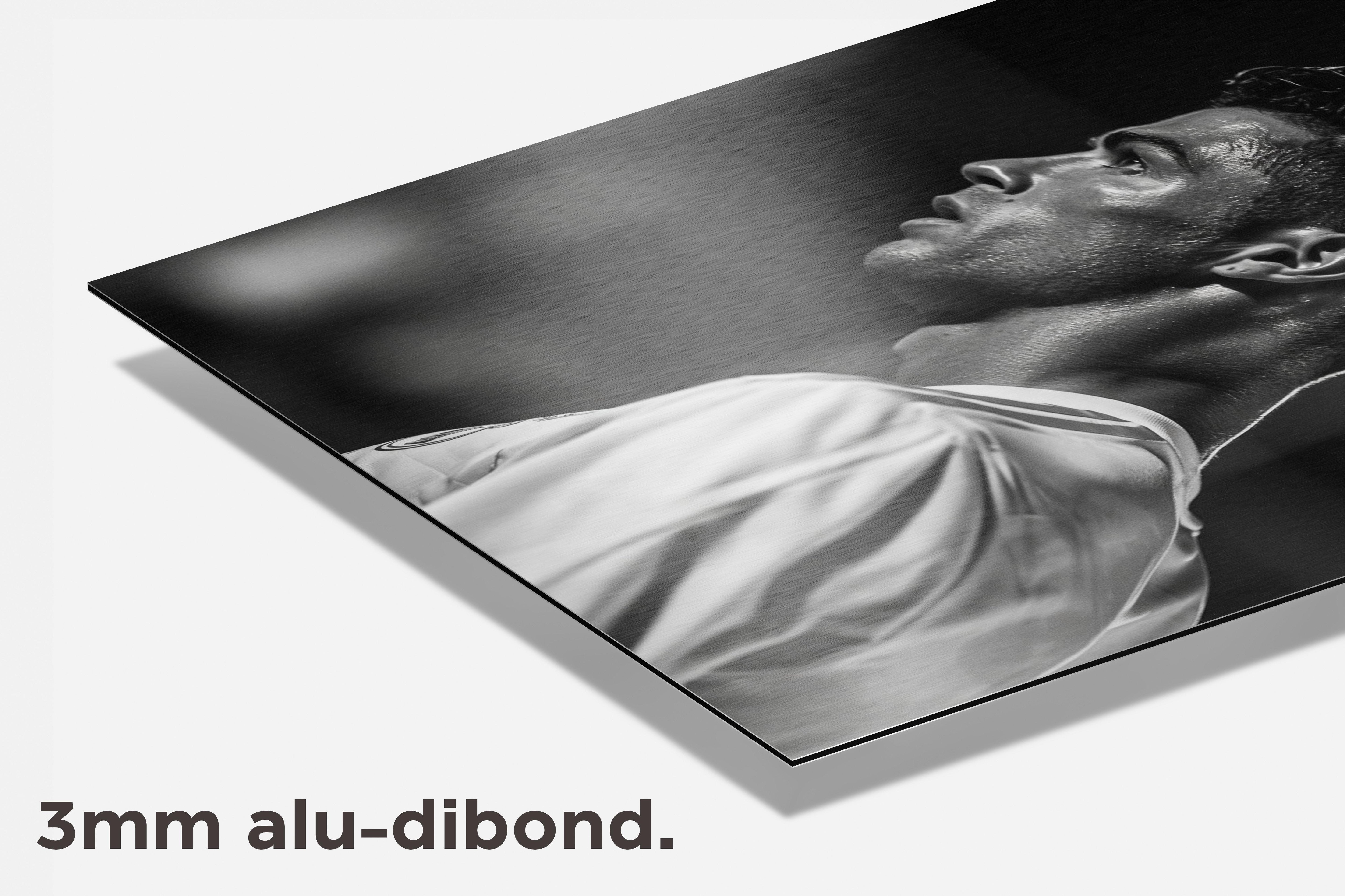 Cristiano Ronaldo Zwart dibond detail