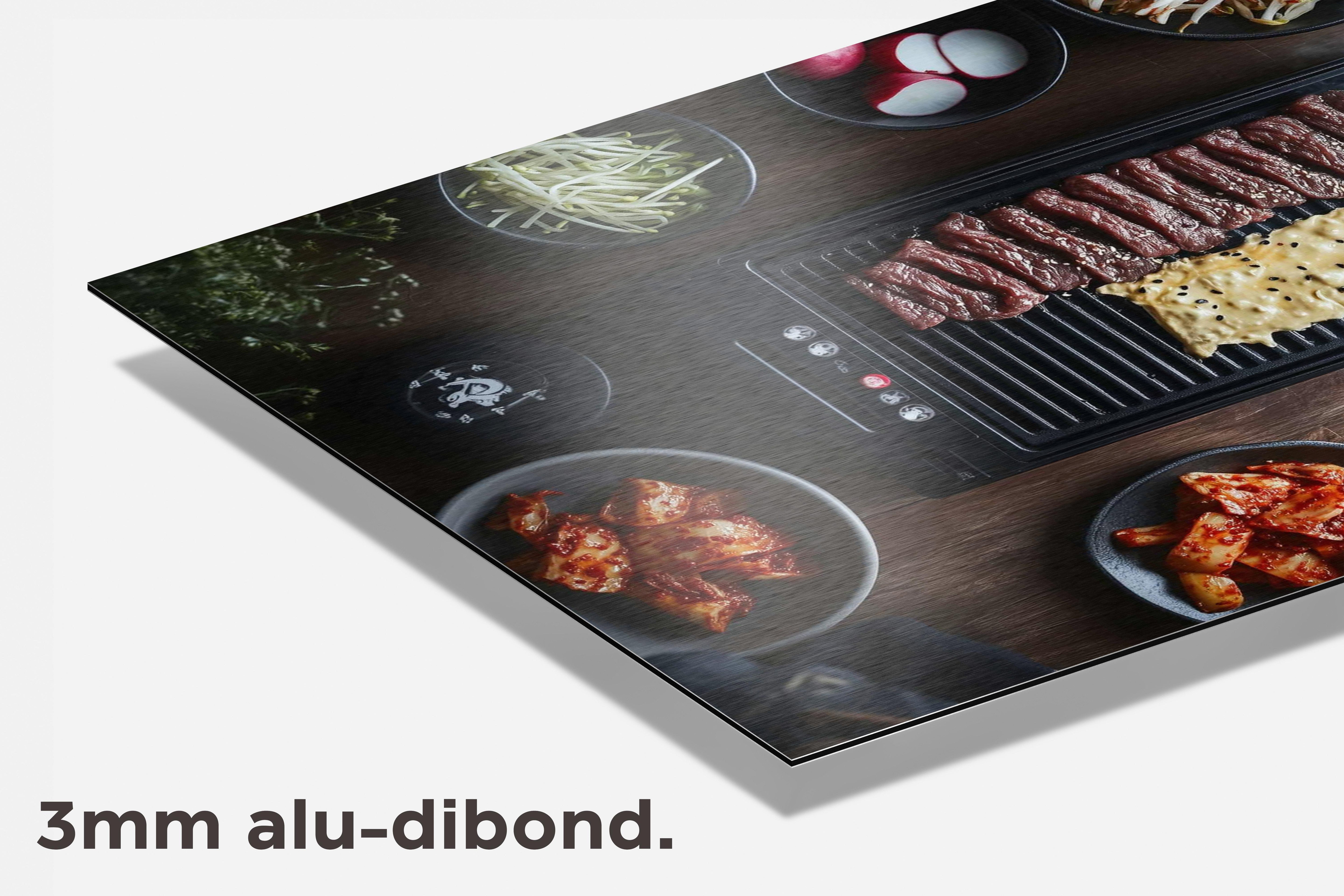 Koreaanse BBQ dibond detail