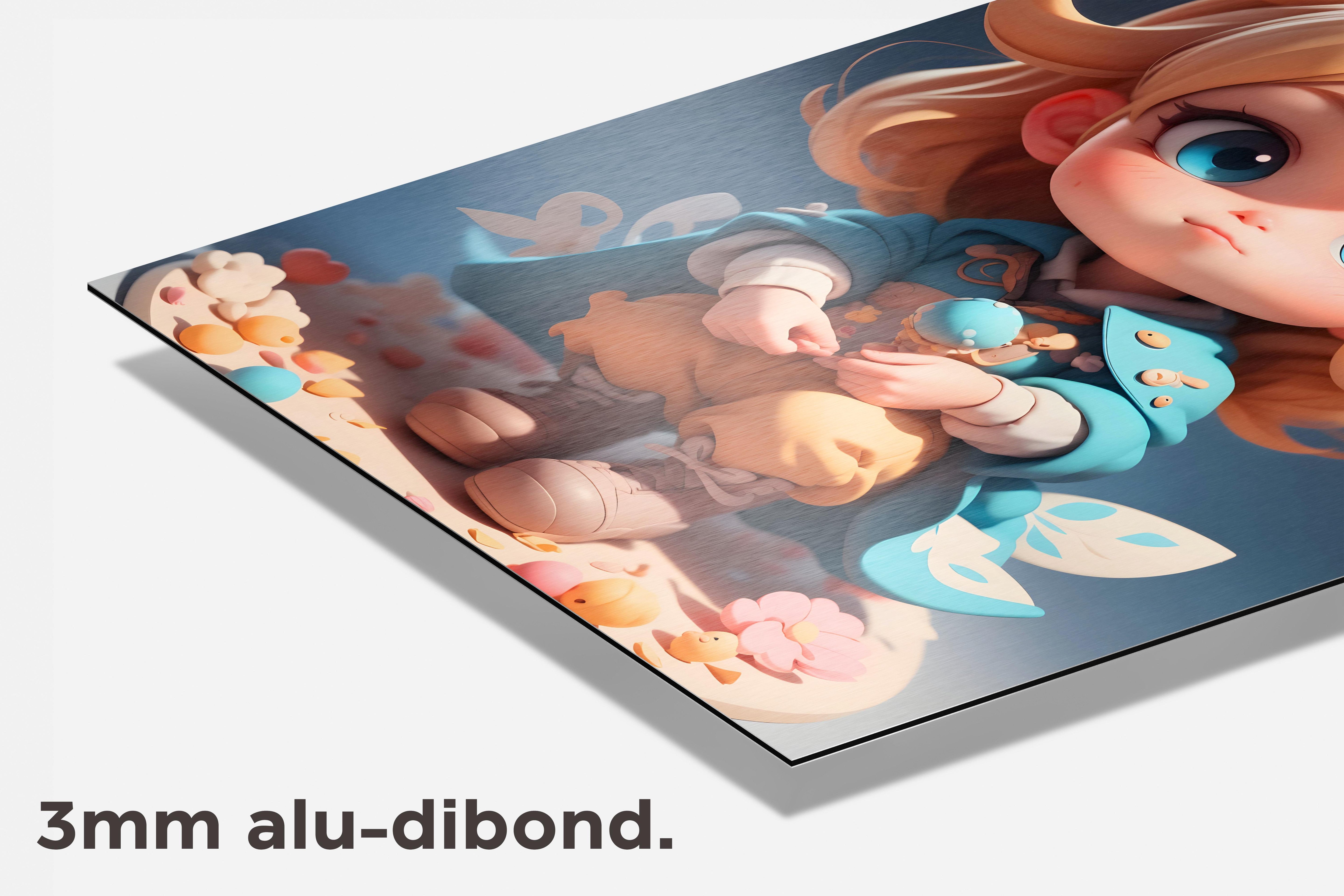 Schattig Meisje dibond detail