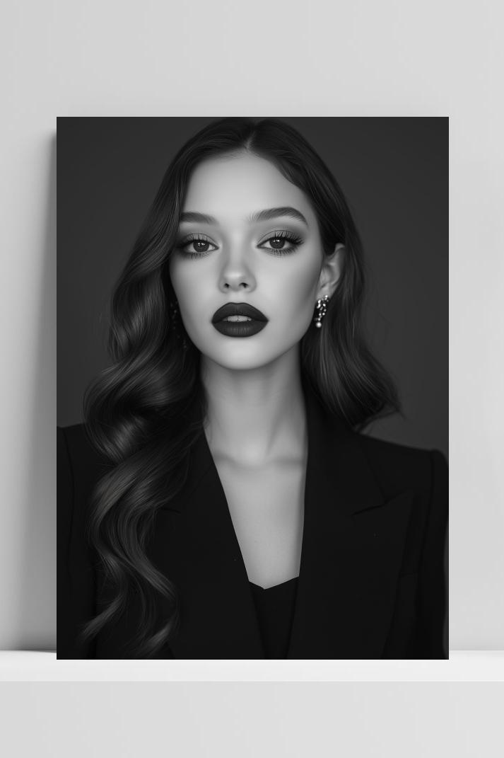 Olivia Rodrigo B&W op 3mm aluminium dibond