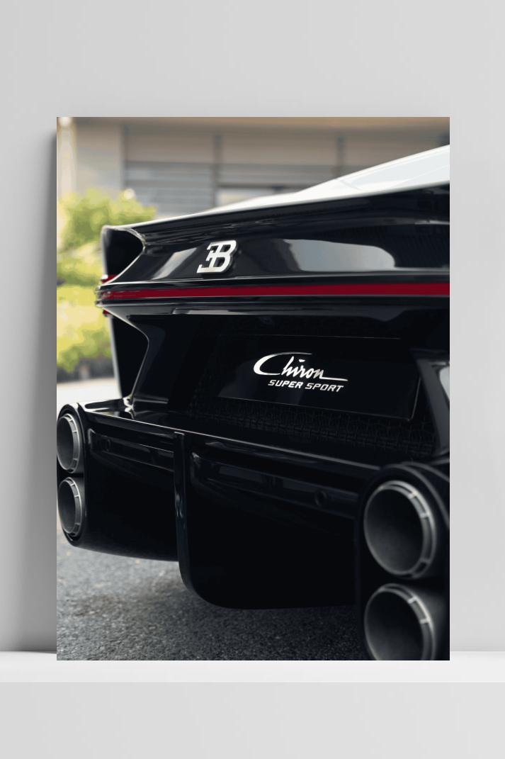 Bugatti Chiron op 3mm aluminium dibond