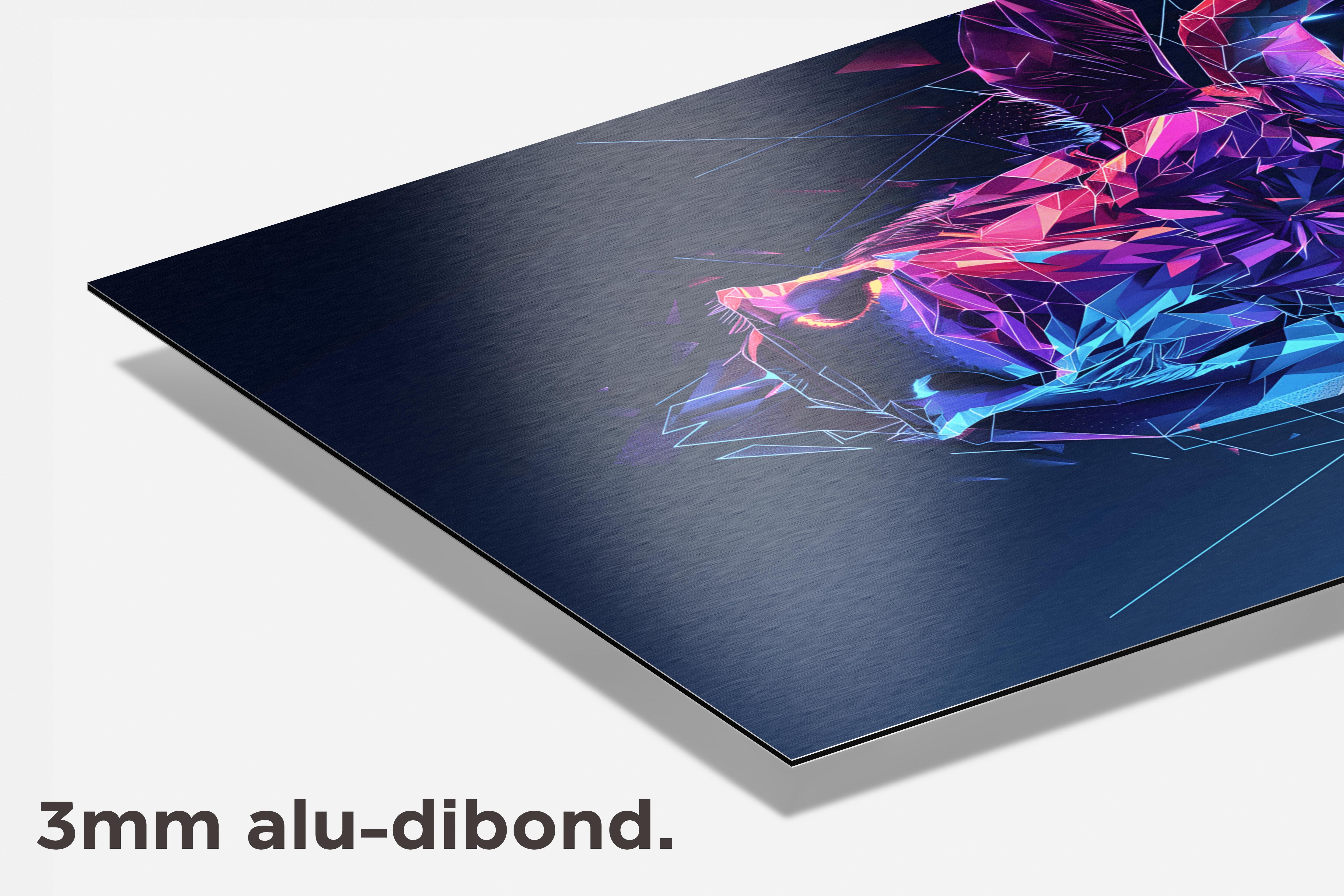 Stier Low Poly dibond detail