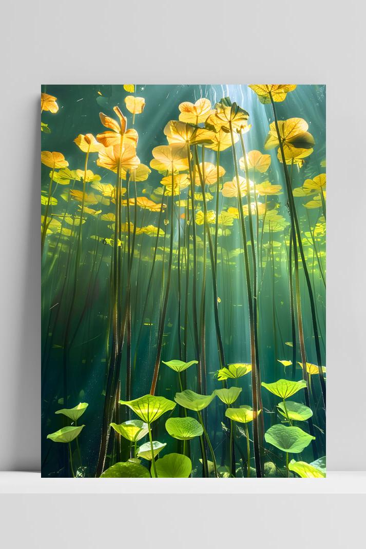 Water Bloemen op 3mm aluminium dibond