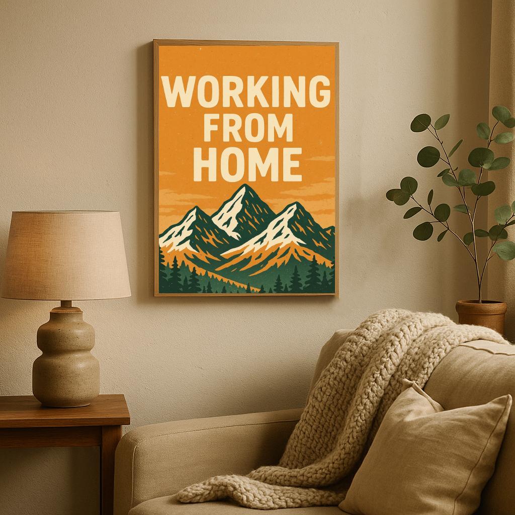 Working From Home Text poster sfeerbeeld 2