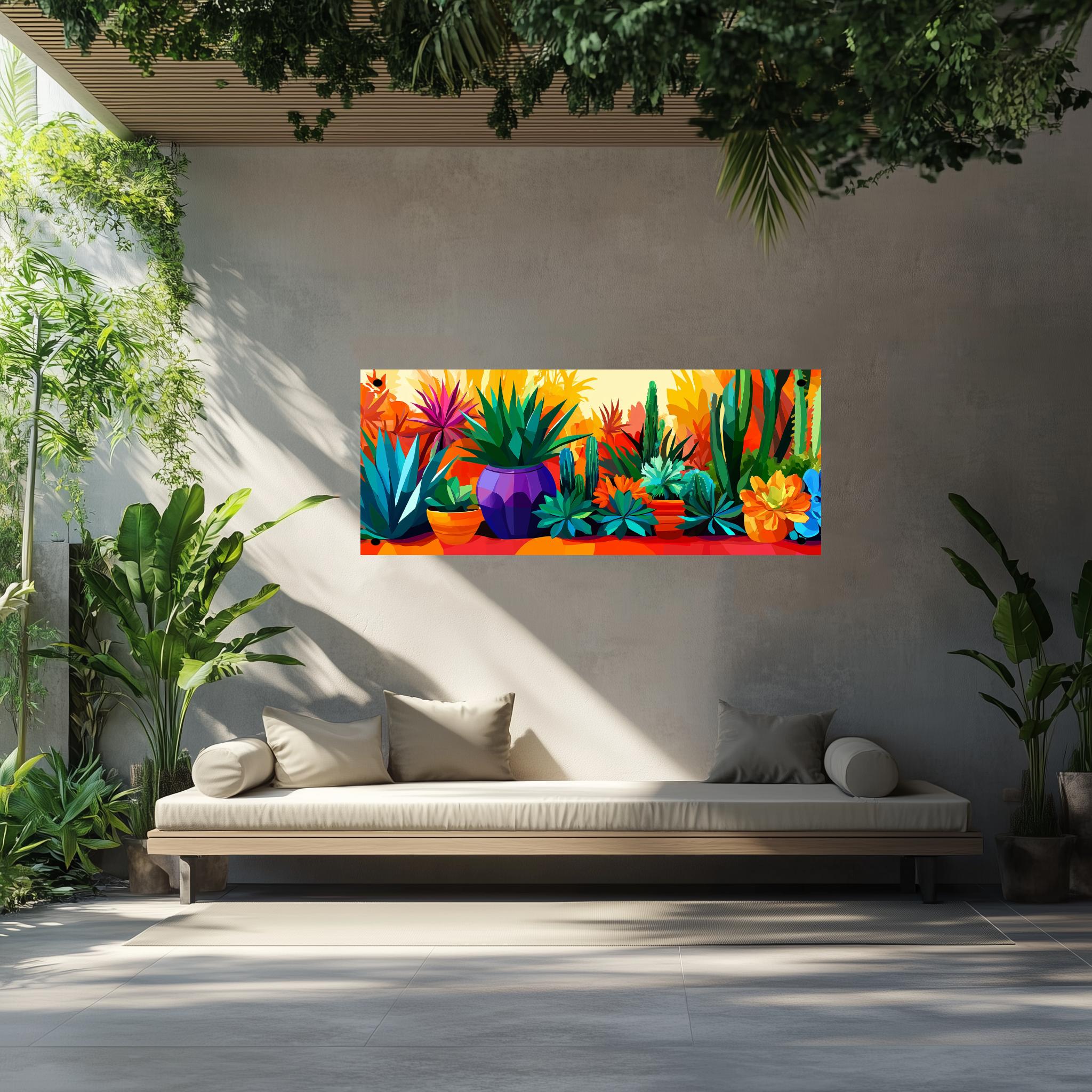 Tuinposter Vetplanten sfeerbeeld 2