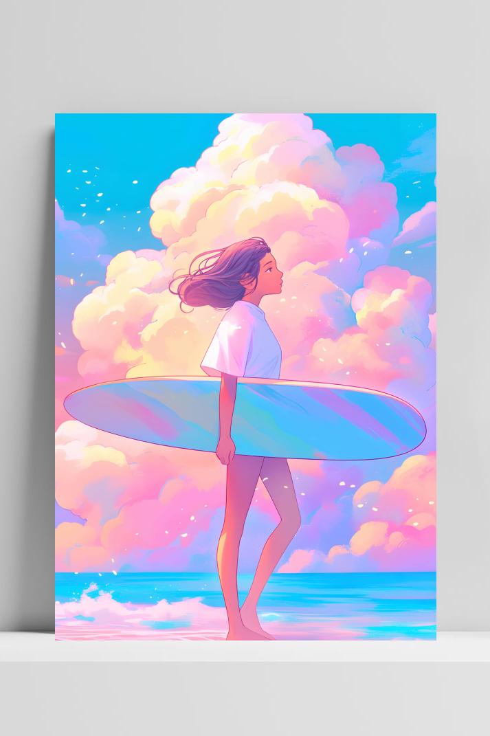 Surfer op 3mm aluminium dibond