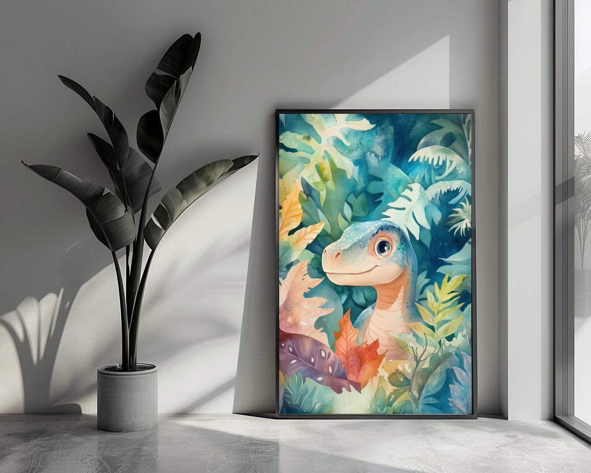 Dinosaur Aquarel poster van 25 Artstreet