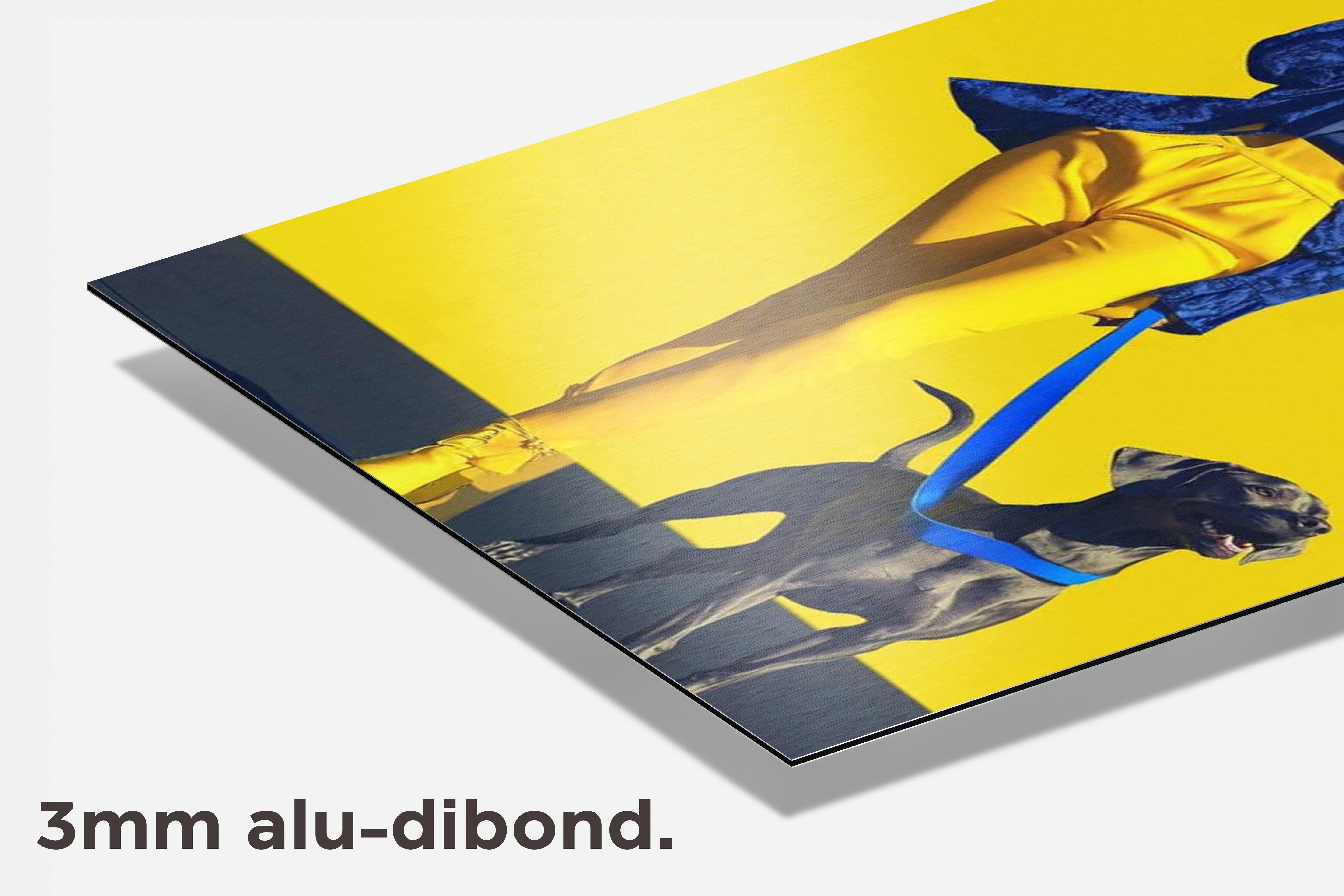 Vrouw Hond dibond detail