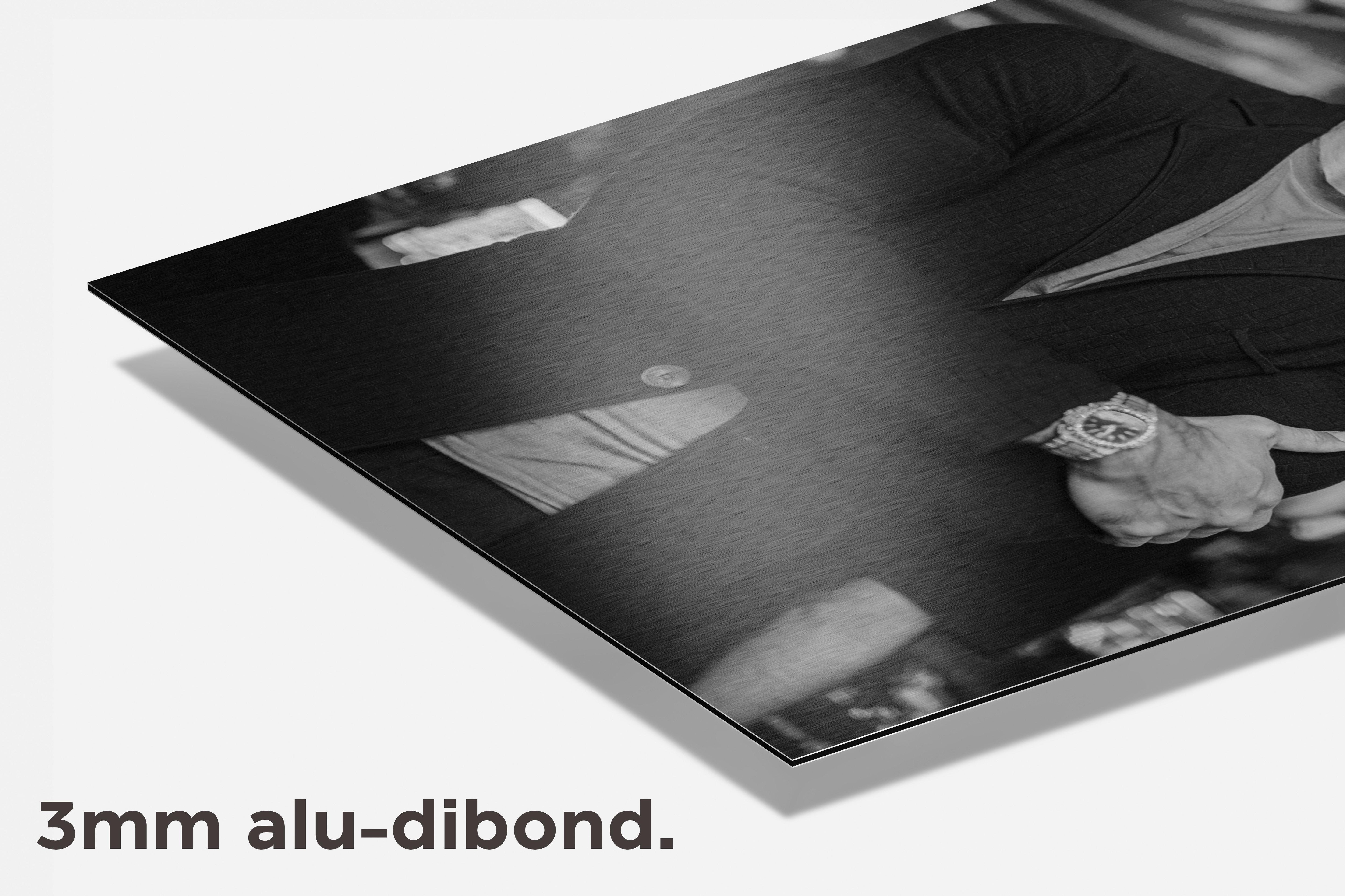 Andrew Tate Zwart Wit dibond detail
