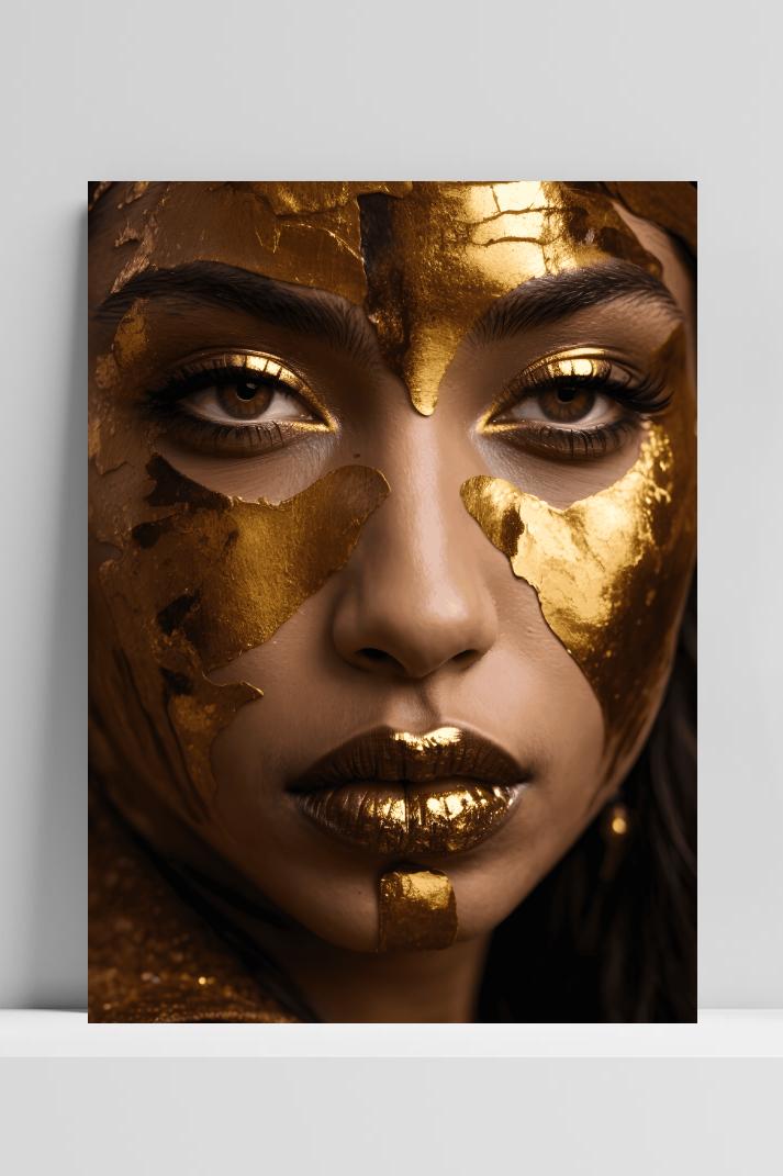 Goudmasker op 3mm aluminium dibond